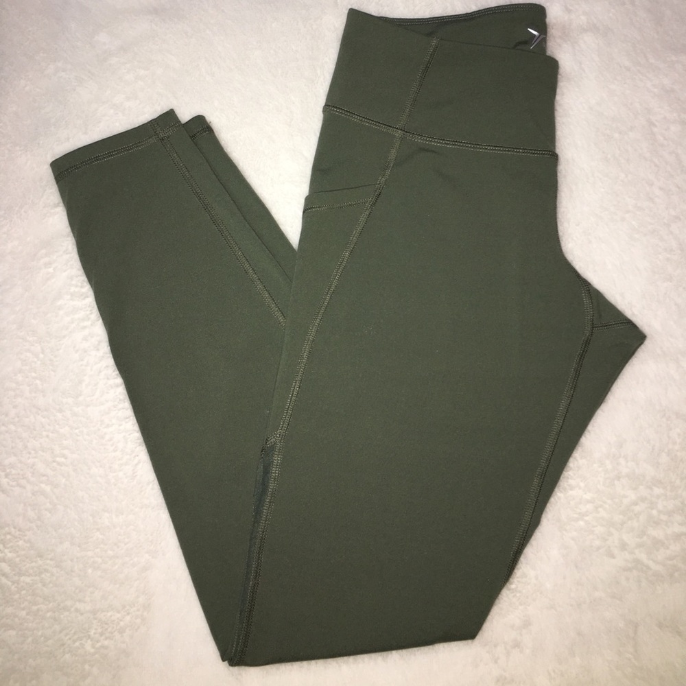 Old Navy Mesh Detail Olive Green Legging